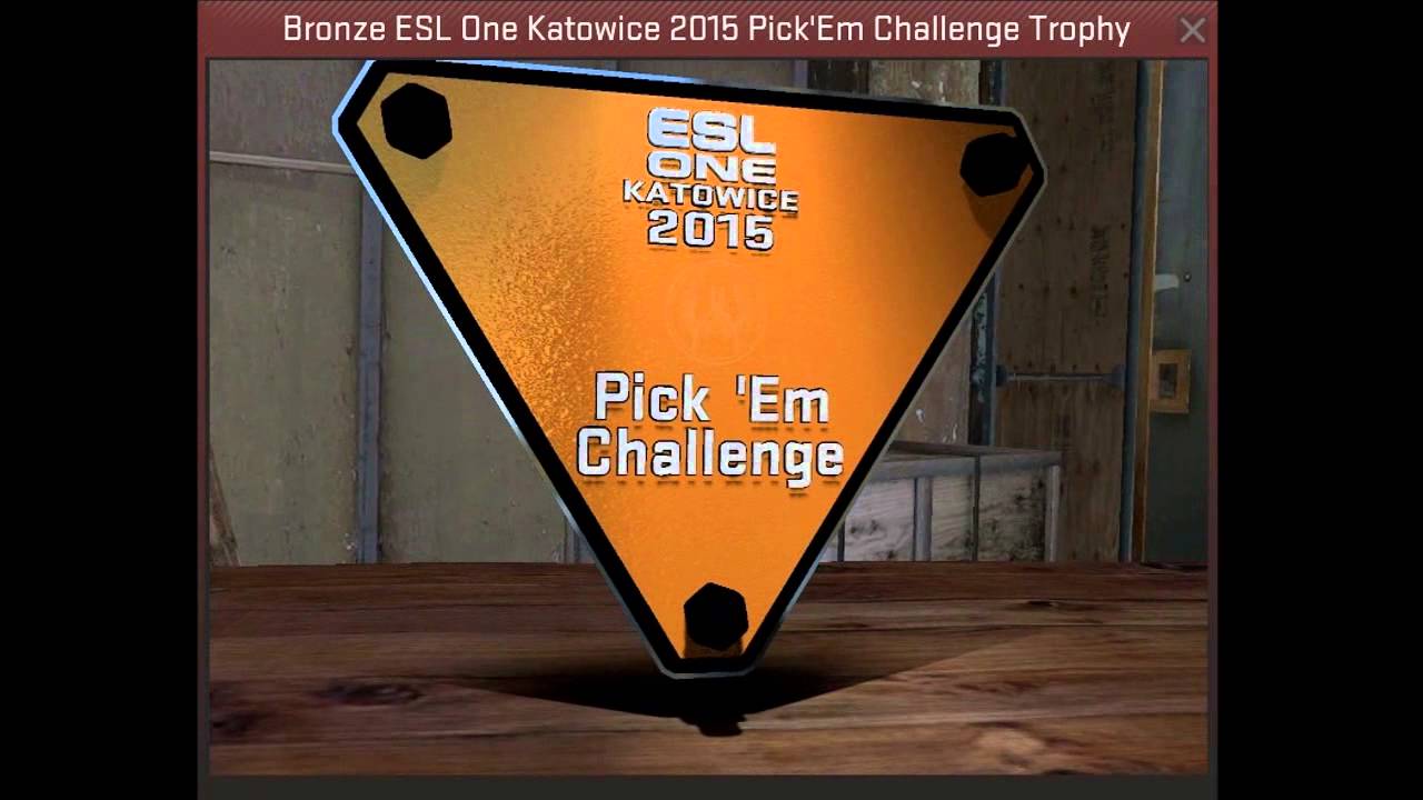 Bronze Pick'Em Trophy Katowice 2015 CSGO YouTube