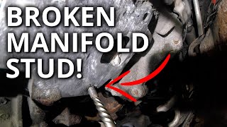 Broke a Stud in Car Exhaust Manifold? How to Remove it by Drilling!