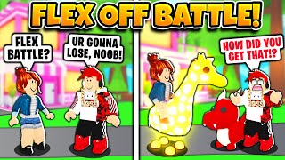 FLEX OFF BATTLE *NOOB vs RICH PLAYER* in ADOPT ME! (Roblox Adopt Me)