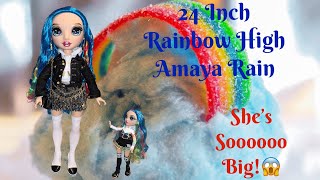 24 INCH RAINBOW HIGH AMAYA RAIN…. She’s HUGE!!!😱 Is She Too Big???