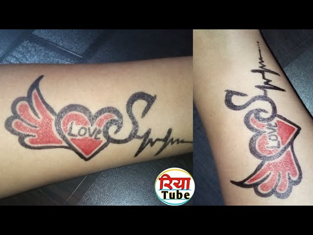picture Heart Riya Name Tattoo On Hand best and simple unique letter tattoo design very very nice amazing idea by riya tube