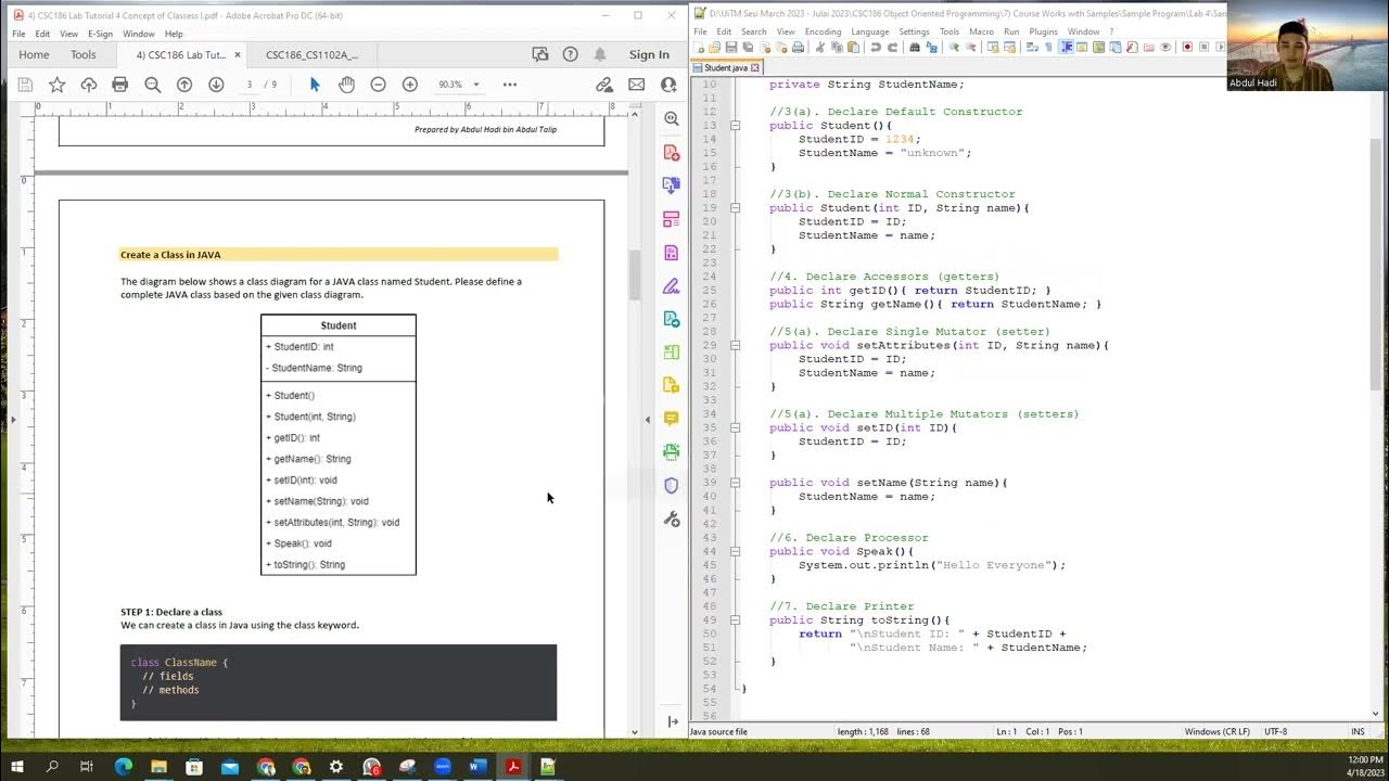 CSC186 Lab Tutorial 4 Application Class - YouTube
