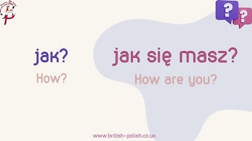 Questions words  - Polish speaking examples