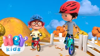 I love to ride my bicycle! 🚲 | Song for Kids | HeyKids Nursery Rhymes