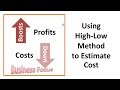 Using high  low method to estimate cost