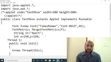 GUI Programming:Applet Graphics, Thread  String (Text Rotation & Movement)