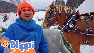 Blippi's Snowy Horsey Song! 🐴 | Blippi Educational Videos For Kids