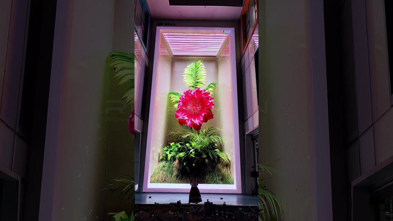 Naked eyes 3d | led giant screen | Blooming flower