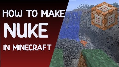 How To MAKE A NUKE IN MINECRAFT No Mods! *Bedrock/Java*