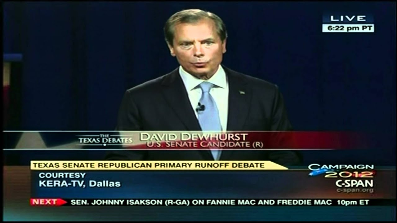 Ted Cruz & Lt. Governor David Dewhurst Debate on KERA/CSPAN on June 22nd, 2012
