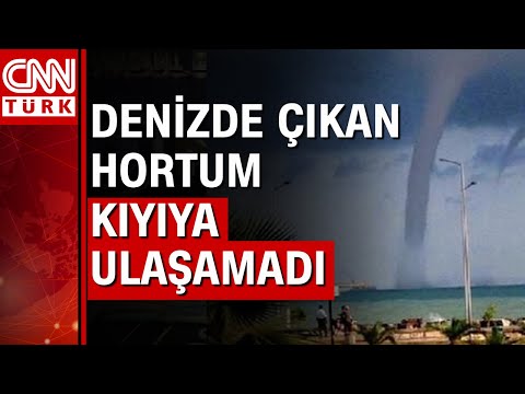 Hatay'ın Payas ilçesinde denizde hortum paniği!