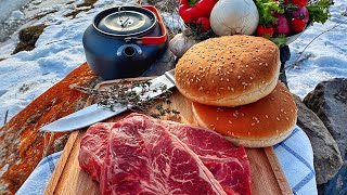 Как насчет бургера? #instagram z.dzansol #еда #бургер #готовимвкусно #готовимвгорах #горы
