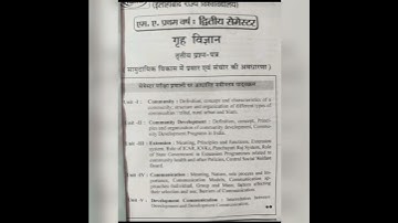 MA Homescience 2nd semester rajju bhaiyya University best sure series