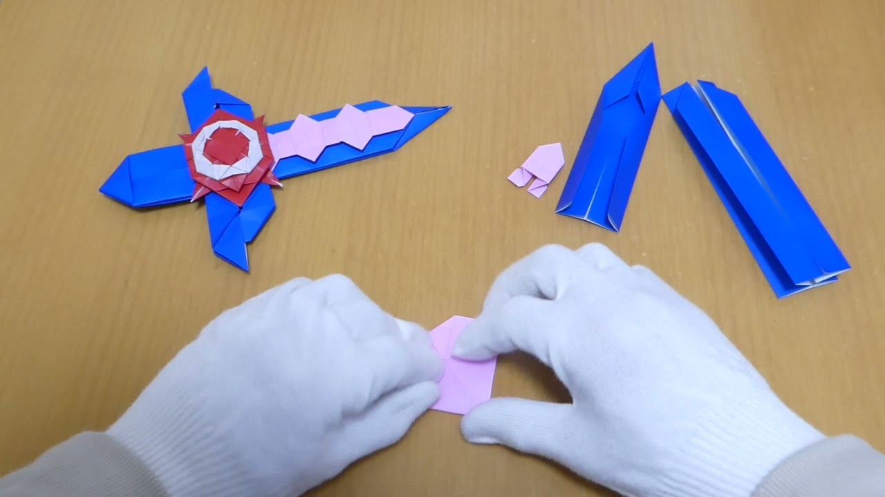 仮面ライダークロスセイバーの武器 刃王剣クロスセイバー を折り紙で作ってみました その２ 刀身パーツ編 Youtube