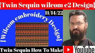 Twin Sequin e2 | punching |part1| completed |Wilcome| embroidery| Design|