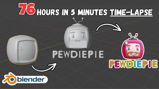 76 Hours 3D Character Process – 5 Minute Timelapse in BLENDER