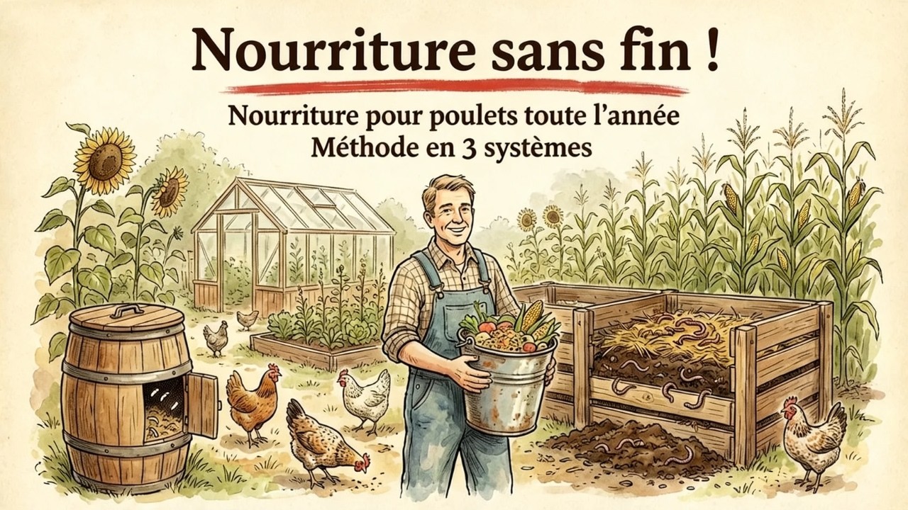 Cette méthode de ferme à 3 systèmes vous donnera de la nourriture pour poules GRATUITE TOUTE L'ANNÉE