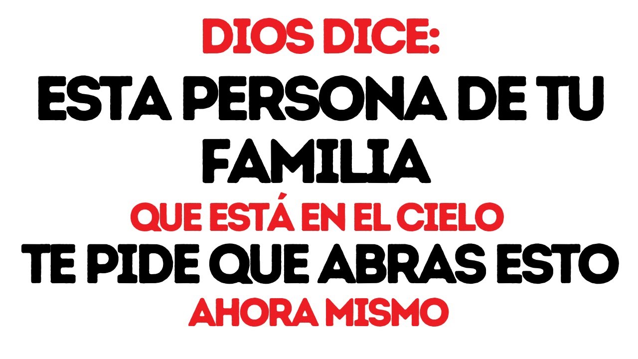 💌¿IGNORARÁS A ESTA PERSONA DE TU FAMILIA? | mensaje De Dios para mí hoy ...