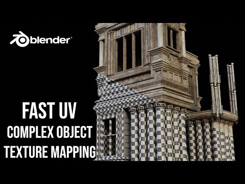 Видео: Быстрая развертка для сложного объекта (UV) / Quick texture mapping for a complex object (UV)