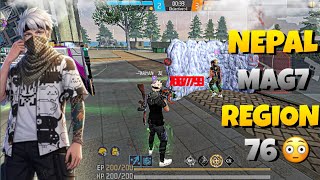 🔥 MAG-7 Shotgun Gameplay | Nepal Region 76 😱 CS Rank Game Play| Free Fire Bangla