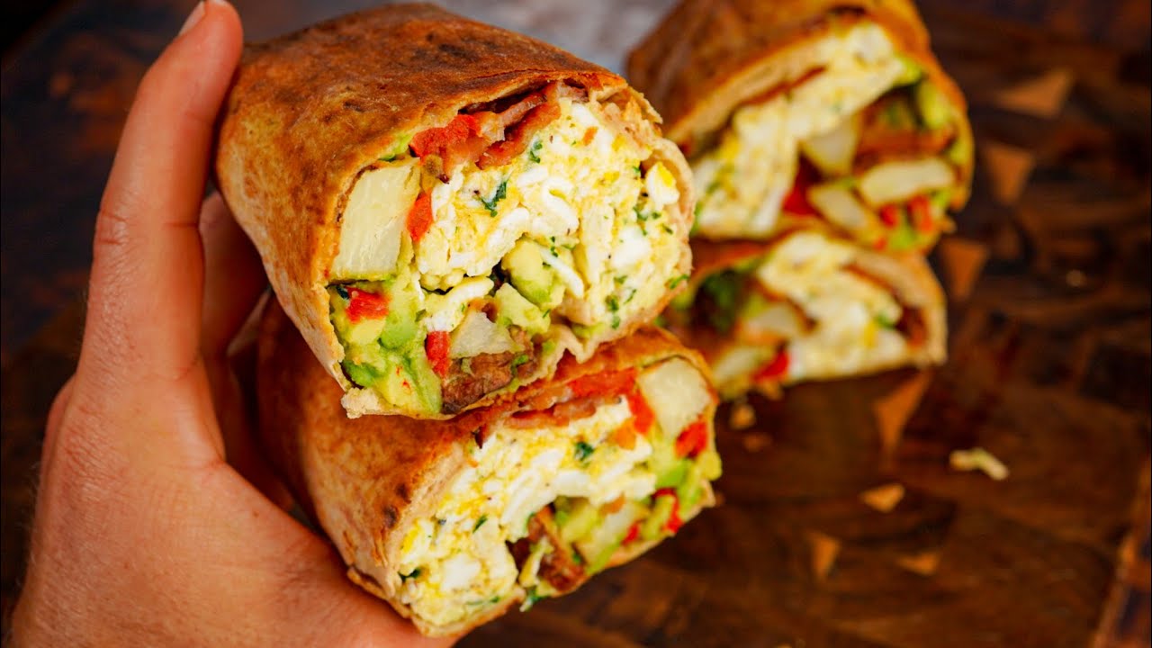 Two 300 Calorie Breakfast Burritos