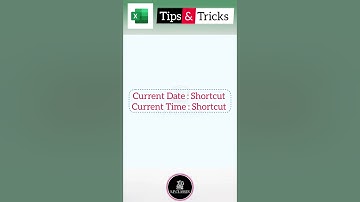 Current Date & Time Shortcut Key in Excel | Date & Time Excel Trick | #shorts #tips #tricks #excel