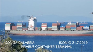 SONGA CALABRIA arrival at Piraeus Container Terminal