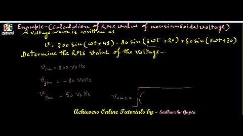 Example   Calculation of RMS value of nonsinusoidal voltage by Sudhanshu Gupta