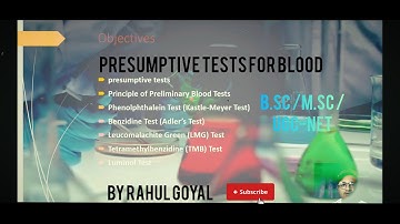 Preliminary examination of blood | presumptive tests| B.Sc / M.Sc / UGC-NET #forensicscience