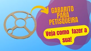 Gabarito para petisqueira com suporte para taças