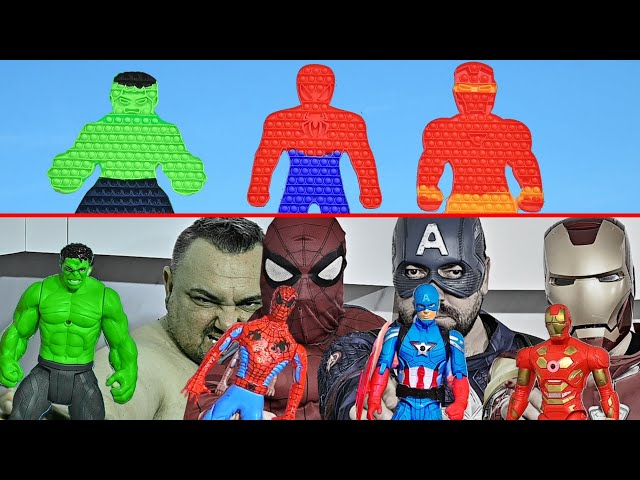 Superheroes Play With Toys Compilation class=