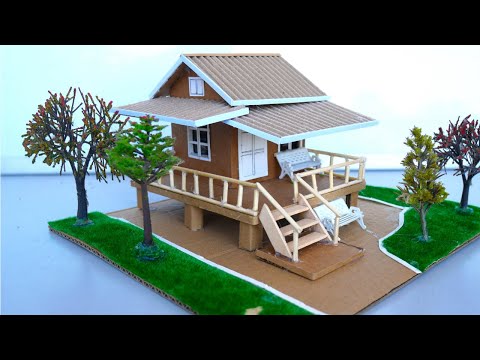 How To Make A Cardboard Dollhouse With Beautiful Garden| Simple @BackyardCrafts