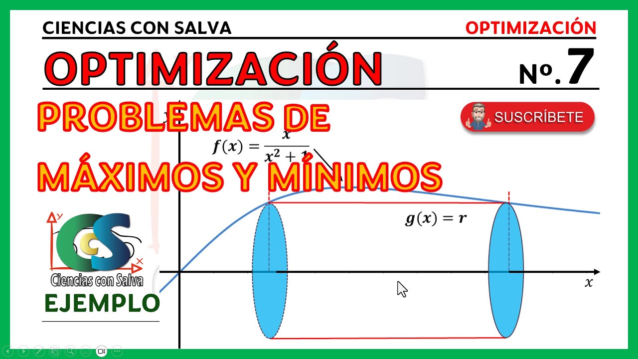 Optimización 7. Problema de máximos y mínimos. - YouTube