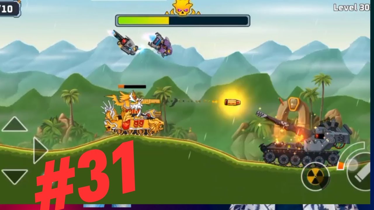 Hills of Steel Gameplay 31 Fully Upgraded and Unlocked all 22 Tanks (Unlimited Coins & Gems