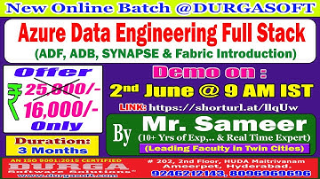 Azure Data Engineering Full Stack Online Training @ DURGASOFT
