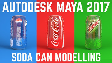 AUTODESK MAYA 2017 - SODA CAN MODELLING (TIMELAPSE)
