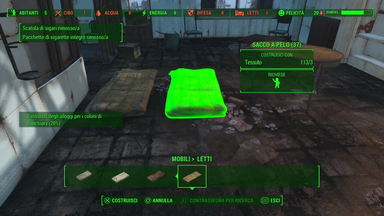 Fallout 4 how to make beds