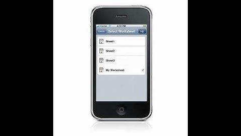 Managing Worksheets Using Quicksheet - Quickoffice® Pro for iPhone & iPod touch