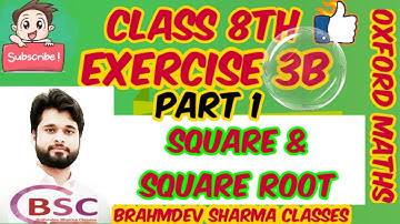 class 8 exercise 3B part 1 | Oxford math | Brahmdev Sharma Classes