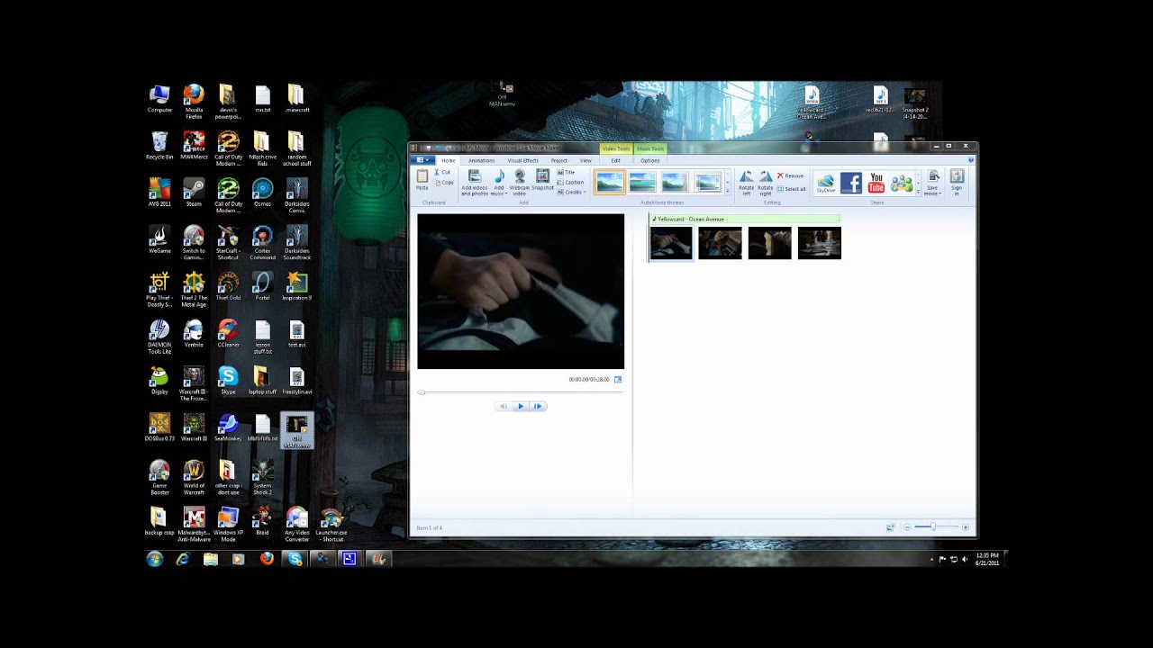 how to add music to windows live movie maker