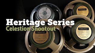Celestion Heritage Series Shootout, G12-65, M-67 greenback and H greenbacks