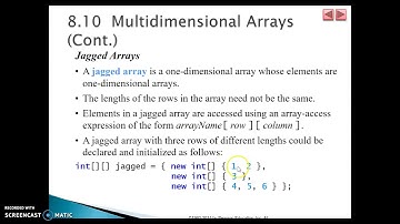 IT 1050 - Chapter 8 Arrays - Part 4