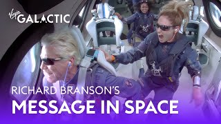 Richard Branson's Message From Space