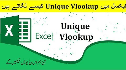 how to create Unique ID for Vlookup in Excel