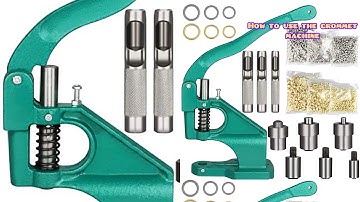 How to use grommet machine for press buttons, pearl fixing, cover buttons and eyelets. Easy method