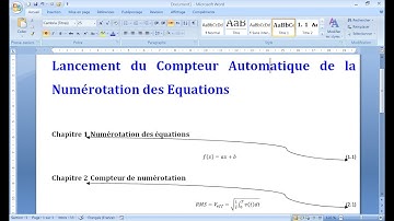 Numérotation automatique des équations dans le ms #word 2007 2010 ....