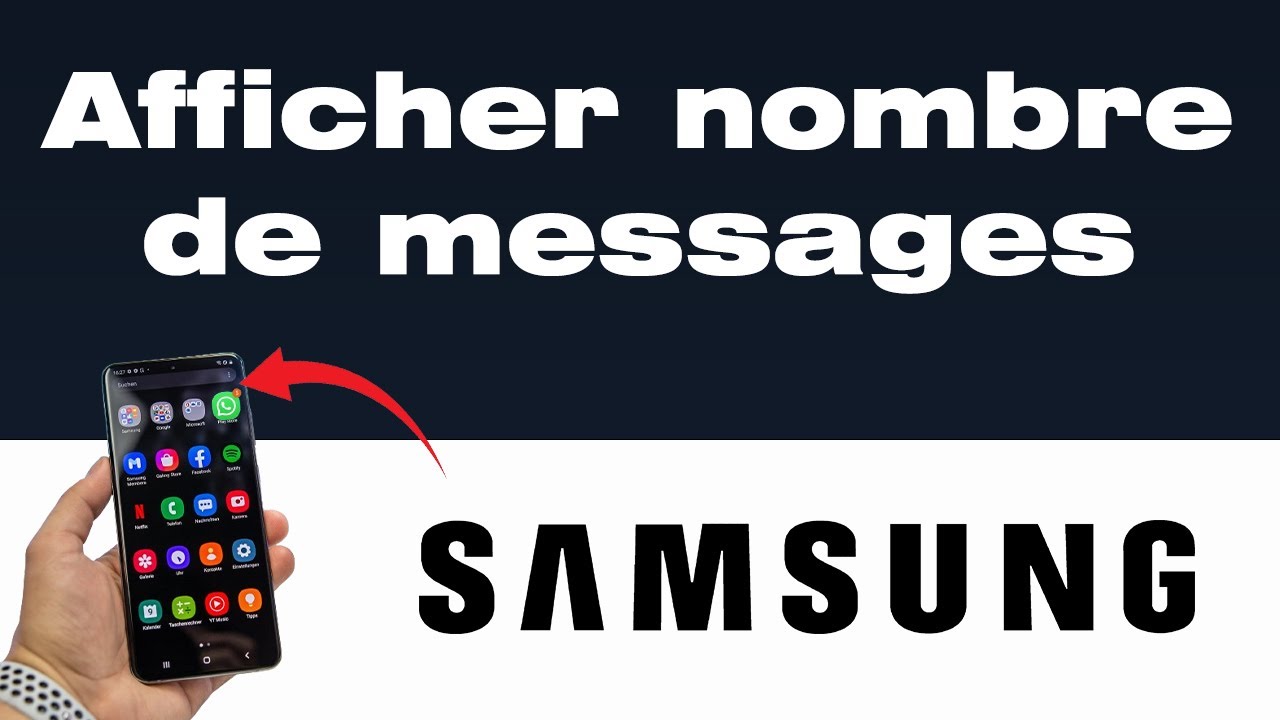 Comment afficher le nombre de messages reçus Samsung - YouTube