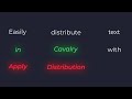 Easily distribute text in Cavalry with Apply Distribution