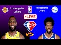 Los Angeles Lakers at Philadelphia 76ers NBA Live Scoreboard Play by Play / Interga