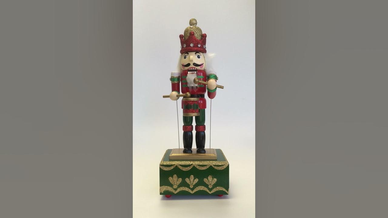 Wooden Christmas Nutcracker Music Box Drummer YouTube
